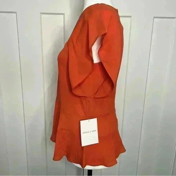 Stella &  Dot - ADDISON TOP - Burnt Orange - Picture 3 of 5